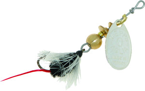 Mepps Aglia Spin Fly Single, 1/12oz Silver-Black