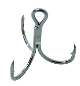 Owner ST-41 Treble Hook, 2/0 Black Chrome 6pk