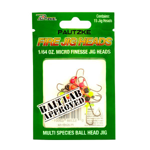 Pautzke Fire Jig Heads, 1/64 oz Assorted