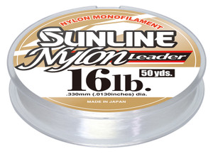 Sunline Nylon Leader, 50 yd Clear 16 lb