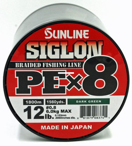 Sunline Siglon PEx8, 1980 yd Dark Green 12 lb