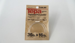 Sunline Tepa Tapered FC Ldr, 10 ft Clear 42 lb to 30 lb