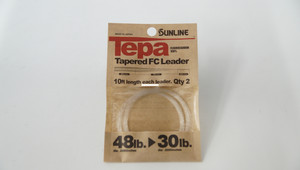 Sunline Tepa Tapered FC Ldr, 10 ft Clear 60 lb to 42 lb