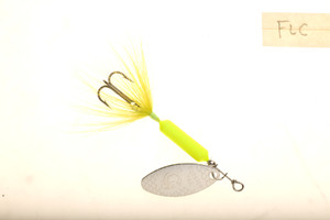 Yakima Rooster Tail, 1/4oz Swing; Flo Chartreuse