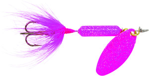 Yakima Rooster Tail, 1/6oz Swing; Glitter Pink