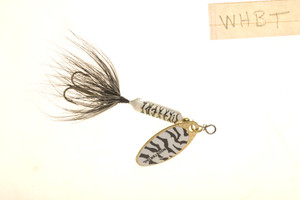 Yakima Rooster Tail, 1/8oz Swg;White Black Tiger