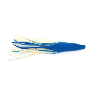BillFisher Tuna Tail Skirt, 6'' Blue/Wht 10pk