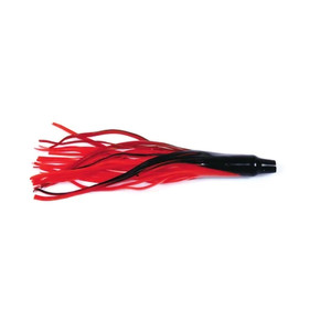 BillFisher Tuna Tail Skirt, 6'' Red/Blk 10pk