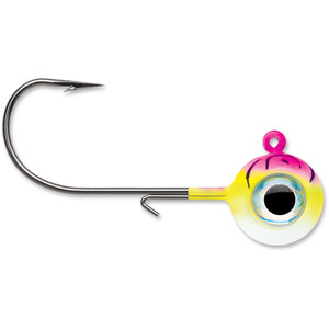 VMC Neon Moon Eye Jighead, 1/2oz Pink Fire UV 4pk