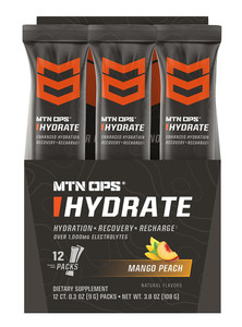 Mtn Ops 1134320312 Hydrate Mango Peach 12pk