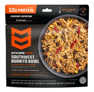 Mtn Ops 5199506012 Meal Pouch Burrito Bowl 6pk