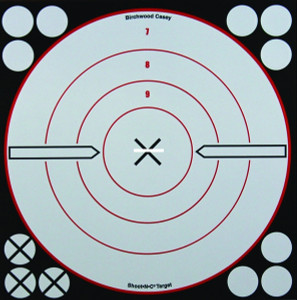 Birchwood Casey 34802 Shoot-N-C - Bullseye 8" White/Black X Target - 34802 Birchwood Casey 34802 Shoot-N-C - Bullseye 8" White/Black X Target - 34802