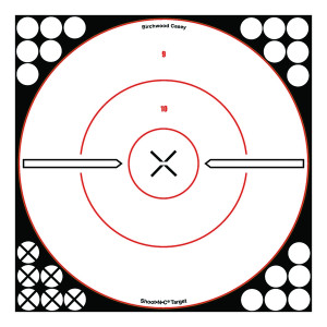 Birchwood Casey 34019 Shoot-N-C - Bullseye 12" White/Black X Target - 34019 Birchwood Casey 34019 Shoot-N-C - Bullseye 12" White/Black X Target - 34019