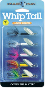 Blue Fox BFWT1K5 Whiptail Kit, #1 - Blade, 1/8 oz, Assorted, 5pk - BFWT1K5 Blue Fox BFWT1K5 Whiptail Kit, #1 - Blade, 1/8 oz, Assorted, 5pk - BFWT1K5