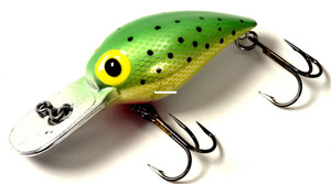 Brad's BW-08 Wiggler Crankbait, 3" - 3/8 oz, Green Speck - BW-08 Brad's BW-08 Wiggler Crankbait, 3" - 3/8 oz, Green Speck - BW-08
