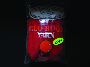 Bug Shop DARK RED Glo Bugs Yarn - 15', 5/16" Diameter, Dark Red - DARK RED