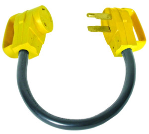 Camco 55175 Power Grip Dog Bone - Electric Adapter 50Amp M/30Amp - 55175 Camco 55175 Power Grip Dog Bone - Electric Adapter 50Amp M/30Amp - 55175