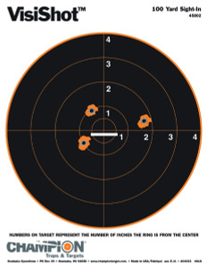 Champion 45802 Visishot 100 yd - Sight-In Target, 8" Bullseye - 45802 Champion 45802 Visishot 100 yd - Sight-In Target, 8" Bullseye - 45802