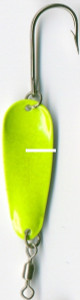 Dick Nite 205 Spoon, 2 7/8", Sz 4 - Hook, Chartreuse & Pearl - 205 Dick Nite 205 Spoon, 2 7/8", Sz 4 - Hook, Chartreuse & Pearl - 205