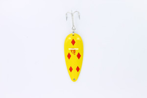 Eppinger 1-17 Dardevlet Spoon, 2 - 7/8", 3/4 oz, Yellow/Red Diamonds - 43117 Eppinger 1-17 Dardevlet Spoon, 2 - 7/8", 3/4 oz, Yellow/Red Diamonds - 43117