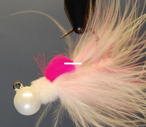Hawken AJM18131 Aerojig Marabou Jig - 1/8 oz, #1 Hook, White & Pink - AJM18131 Hawken AJM18131 Aerojig Marabou Jig - 1/8 oz, #1 Hook, White & Pink - AJM18131