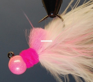 Hawken AJM18123 Aerojig Marabou Jig - 1/8 oz, #1 Hook, Pink & White - AJM18123 Hawken AJM18123 Aerojig Marabou Jig - 1/8 oz, #1 Hook, Pink & White - AJM18123