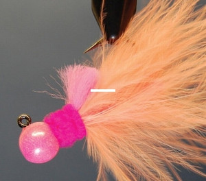 Hawken AJM18127 Aerojig Marabou Jig - 1/8 oz, #1 Hook, Peach & Pink - AJM18127 Hawken AJM18127 Aerojig Marabou Jig - 1/8 oz, #1 Hook, Peach & Pink - AJM18127