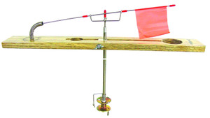 HT HYT-200 Husky Wooden Tip-Up 200' - Spool W/Deluxe Trip Wire - HYT-200