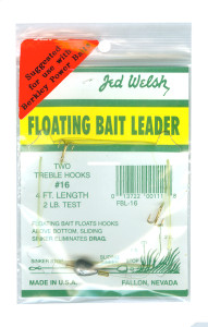 Jed Welsh FBL-16 Floating Bait Ldr - 2Lb Sz 16 - FBL-16 Jed Welsh FBL-16 Floating Bait Ldr - 2Lb Sz 16 - FBL-16