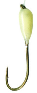 Macks Lure 02126 Glo Snelled Hook - Size 6, Bronze, Maggot White Glow - 2126 Macks Lure 02126 Glo Snelled Hook - Size 6, Bronze, Maggot White Glow - 2126