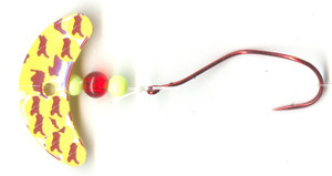 Macks Lure 63304 Smile Blade Slow - Death Rig, #2 Hook, Chartreuse Red - 63304 Macks Lure 63304 Smile Blade Slow - Death Rig, #2 Hook, Chartreuse Red - 63304