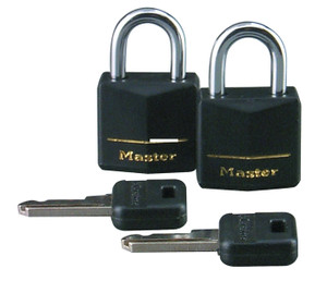 Master Lock 121T Black Padlock - 2-Pack Keyed Alike - 121T Master Lock 121T Black Padlock - 2-Pack Keyed Alike - 121T