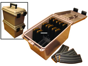 MTM TMC15 Tactical Magazine Can - Holds 15 30-Round Magazines, O-Ring - TMC15 MTM TMC15 Tactical Magazine Can - Holds 15 30-Round Magazines, O-Ring - TMC15