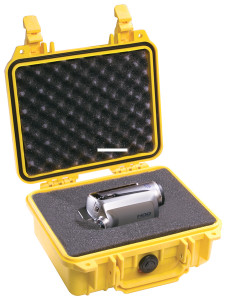 Pelican 1200-000-240 Case W/Fold - Down Yel 10-5/8x9-11/16x4-7/8" - 1200-000-240