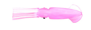 P-Line PRCS35-310 Rock Cod Squid - Rig 2Hk 3-1/2" Pink/Glow - PRCS35-310