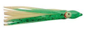P-Line SQ75-267 Sunrise Squid Skirt - 7 1/2", Glow Green/Dark Green - SQ75-267