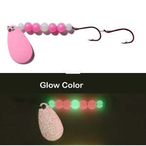Radical Glow 32255 Kokanee Spinner - 2 Size 2 Hooks, Powerful Pink Glow - 32255 Radical Glow 32255 Kokanee Spinner - 2 Size 2 Hooks, Powerful Pink Glow - 32255