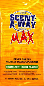 Scent-A-Way 07708 Max Fresh Earth - Dryer Sheets15Pk - 7708