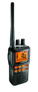 Uniden MHS75 Compact Handheld VHF - Radio Black w/Clip-on DC Charger - MHS75
