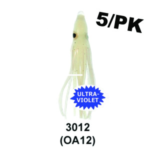 Yamashita 1010-3012 Micro Squid - Hoochie, 1 3/4", #15, UV Purple - 1010-3012