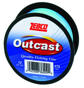 Zebco 300212 Outcast Mono 12lb - 375Yds Clear - 300212 Zebco 300212 Outcast Mono 12lb - 375Yds Clear - 300212