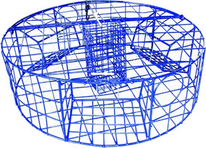 Promar TR-530 Heavy Duty Crab Pot - 30"x10" Blue Steel - TR-530 Promar TR-530 Heavy Duty Crab Pot - 30"x10" Blue Steel - TR-530