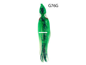 Zak Tackle Z-WWG76G Wally Whale - 4.5" Squid - Rigged, Dark Green - Z-WWG76G