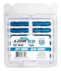 A-Zoom 16319 357 Mag Snap Cap, Blue - 12Pk - 16319