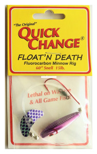 Quick Change MW6 Float'n Death- - Fluorocarbon Minnow Rig - WING- - MW6