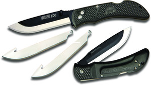 Outdoor Edge OX-10C ONYX EDC Folder - (Black, 3-Blades) Blister - OX-10C