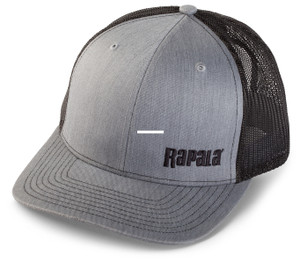 Rapala RTC104 Trucker Cap, Heather - Grey/Black Mesh, Left Logo - RTC104