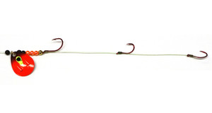 JB Lures VT34C Ventilator 3 Hook - Harness 3COL #4,#6,#6 Hook Fire - VT34C