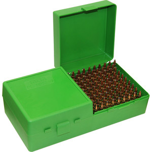 MTM RS200-10 Ammo Box 200 Round - Flip-Top 223 204 Ruger 6x47, Green - RS200-10