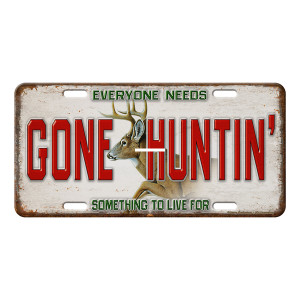 Rivers Edge 2695 Vanity License - Plate 12in x 6in - Gone Huntin' - 2695 Rivers Edge 2695 Vanity License - Plate 12in x 6in - Gone Huntin' - 2695